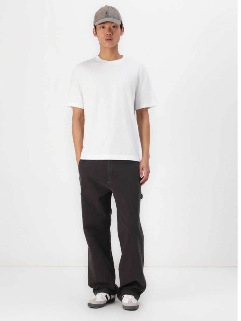 Abercrombie & Fitch baggy workwear pants in black/brown